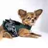 Green and Black Satin Dog Dress