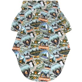 Hawaiian Camp Shirt (Color: Camping Adventure, size: XX-Small)